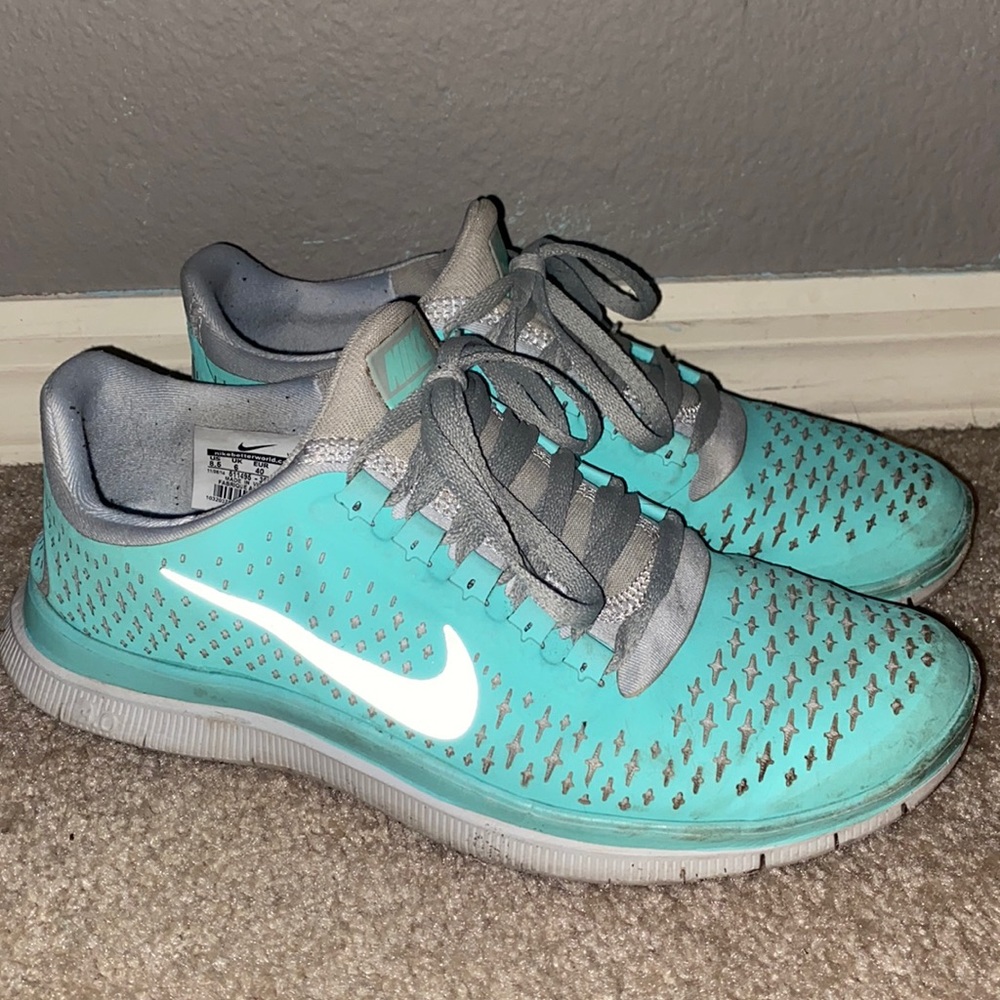 Tiffany blue Nike Free Run 3.0